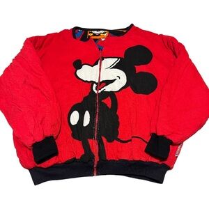 Red Mickey Mouse y2k Graphic Jacket